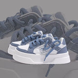 High-Board Shoes Women 2025 Autumn New Small Pink Sports Casual Shoes Hit The Color Of Small White
