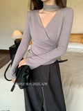 Xixi 2025 Autumn White Label New Gentle Korean Yarn Knitted Bottom Shirt Lady 100 On Top