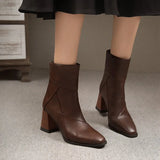 Fashion Boots Women's New Rough And Sharp Head In The Fall/Winter 2025 Zipper Leaning Fashion Women's