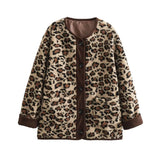 Women's ZA New Printing Fashion Loose Lamb Wool Leopard