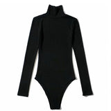 High-Collar Body Solid Foundation Long-Sleeved T-Shirt Women's Thai Solid Color Buckle Buckle Yoga Bottoming