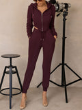 And Winter Fashion Hooded Short Cone-Shaped Jersey Trousers Casual Sports Suit
