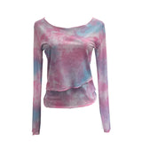 Sunscreen Mesh Yarn Women 2025 Summer New Long-Sleeved T-Shirt