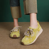 Layer Of Cow Skin Retro Sports Casual Shoes Single Shoes 2025 Spring And Summer New Leather Soft-Soled Forrest Shoes Old Dad
