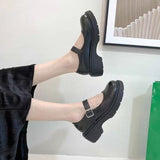 Jane Small Leather Shoes Retro Thick Soles Of High-Lefford Shoes 2025 New Casual Fashion Match Niche Women's