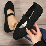 Large-Size Fly Weaving Breathable Low-Topped Single Shoes Women Shallow Flat Bottom Lazy Breathable Work