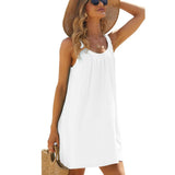 New U-Necked Sling Long-Singing Elegant A-Shaped Dress Dress Summer Women's