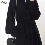 Dresses Women Maxi Temperament Dating Vacation Teens Clothes Autumn Long Sleeve Vintage Basic Daily Vestido Chic