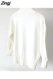 Winter Women's Green Sweater Knitted Soft Warm Basic Casual Knit White Turtleneck Sweater Female Jumper 2023 High