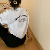 Zingj Schoolgirl Short-Sleeved Jacket Summer 2024 New Korean Edition Loose Versatile Letter Half-Sleeve
