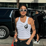 Silver Hand Design Tank Top-Outfit