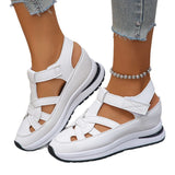 Sandals Women 2025 Spring New Slope And Roman Magic Sticker Women's Shoes Thick-Soled Casual