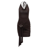 Zingj Spring New Fashion Sexy Back Royal Sister Wind Deep V Sling