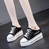 Height Women's Shoes Spring And Autumn Leisure Waterproof Table Thick-Soled Student Shoes Breathable Mesh Sneakers Boost Running