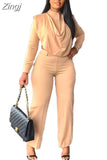 Piece Women Sets 2023 New Arrival Autumn Winter Matching Sets Solid Color Two Pieces Sets Top And Pants Suits Outfits