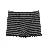 Fashion Casual Striped Shorts Hot Pants At Home Casual Low-Rise Tight Legs Long Hot