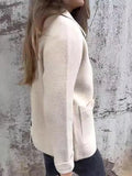 2025 New Women's Wear Clip Solid Color Zipper Pocket Jacket In Long Women's
