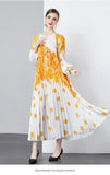 New Women's Dress Dress Oversized Dress Print 100 Folds T-Shirt With T-Shirt Holiday Casual