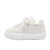 Shoe Designer Winter Coated Warm Cotton Shoes Thick Soles Raised Small White Shoes Men And Women's Shoes Snow