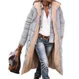 Solid Hooded Cotton Suit Long Sleeve Double-Sided Winter Warm Shirt Coat Cotton