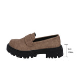 Canvas Coarse Fashion Single Shoes Women's 2025 Autumn New Low-Top One-Legged Pedalle Shoes Single