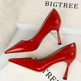 Shoes Patent Leather Shoes Woman Pumps Pointed Toe Women Heels Stiletto Office Shoes Women Party Shoes High Heels 8