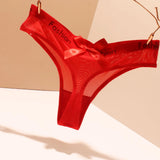 Lace Transparent Sexy Thong Female Scarlet Breathable Bow Low-Rise Cotton Crotch Hot