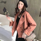 Women 6 Colors Office Lady Simple All-match New Designer Wind-proof Cozy Outwear Streetwear Korean Style Lady Hot