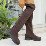 Velvet Low-Heeling Long-Heelled Long-Heeling Women's New After-T-High-Tweeled Long-Heeling Boots With Thick And Thin High