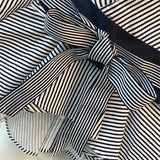 2023 Fashion Women Tops Blouses Vintage Long Lantern Sleeve Shirts Autumn OL with Belt Striped V-neck Elegant