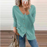 Zingj And Winter New Knit Cardigan Female Loose Jacket With Woolen Sweater V-Neck Sweater Coat Women's Clothing-Outfit
