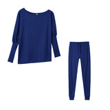 Hot Sales Of Pure Color Fashion Casual Tying Slanted Shoulder Sports Trousers Trousers Suit