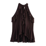 New Laminated Decorative Neck Collar Top