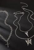Butterfly Multi-layer Necklace- Outfit