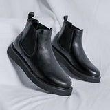2025 New Set Of Foot British Wind Help Thick Bottom Male Black Spot Round Head Martin Boots 86270-R