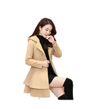 The 2025 Lady Hit The Color Collar Hair This Coat Nini Coat Ebay Korean Version Of The Repair