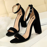 Sexy High Heels New Women Pumps Comfort Women Shoes Block Heels Ladies Shoes Buckle Women Heels Female Shoes Women