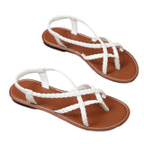 Temu Burst Flat Bottom Cool To Drag Roman Cross-Weaving Ladies