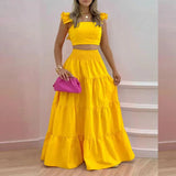 2025 New Commuting Mid-Rise Sexy Sling Swing Skirt Fashion Suit Women Two