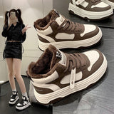 Shoes Women Plus Velvet Warm Thick-Soled Shoes 2025 Winter New Korean Version Of Casual Sports Shoes