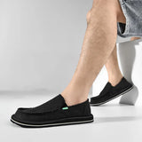 New Breathable Casual Cloth Shoes Handsome Men's Canvas Shoes Burst A Foot Lazy Man's Feet Fisherman