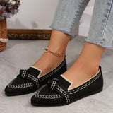 Pointed Large-Size Flying Flat Sole Single Shoes Women's Bow Breathable Sleeve Lazy Working