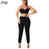 Off Shoulder Women Suit Diamond Pullover Strapless Bodycon Outfit Tracksuit Women Party Night Clubwear Outfit Women