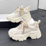 Dad Shoes Women 2025 Autumn And Winter New Loose Pastry Single Shoes Fashion Thick Soles To Increase The Leisure Small White