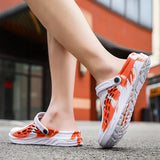 Men Summer Cool Drag Outdoor Hole Shoes Outside Wearing Sandals Home Half-Dragging Korean Trend Personalized Beach