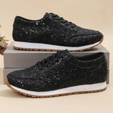 Size 2025 Spring And Autumn Casual Shoes Women Flashing Slid In Front Of The Flat-Soled Sports Casual Shoes