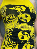 Gothic Screen Print Crop Tank Top- Outfit