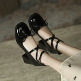 New Spring And Autumn Cross-Tie Mary Jane Small Leather Shoes British Wind High Bow Bow Girl Student Single
