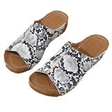 Zingj New Summer Wedge Slippers Female Sandals Thick Platform Plus Size One-Word