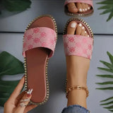 Cloth Embroidered Slippers Women Wearing Light Beach Cool
